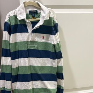 Polo by Ralph Lauren Striped Green and Blue Kids Polo Shirt